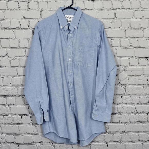 2/$20 Park Street by Unifirst Light Blue Button-Down Shirt Size 16.5-36 (L) - Picture 1 of 5